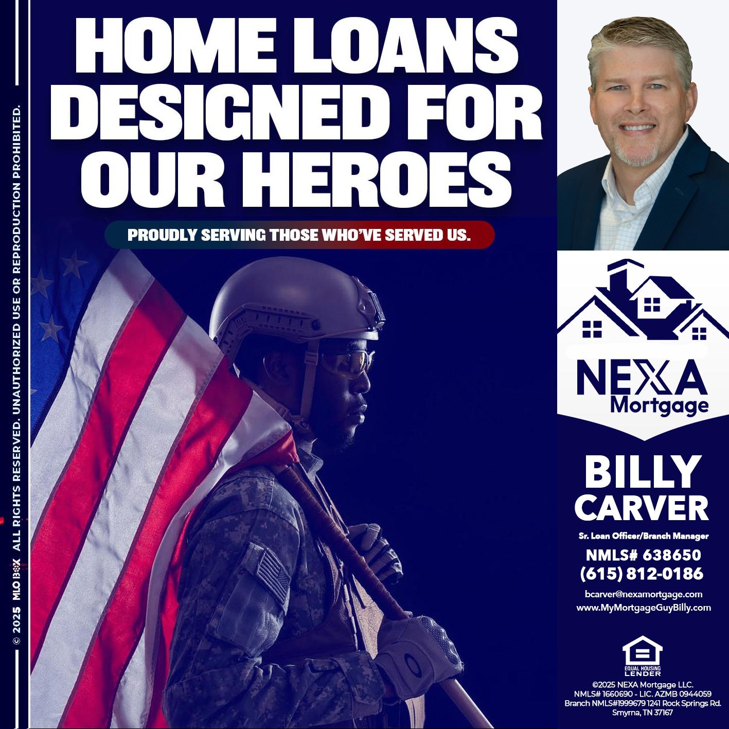 home loans - Billy Carver -Sr Loan Officer / Branch Manager
