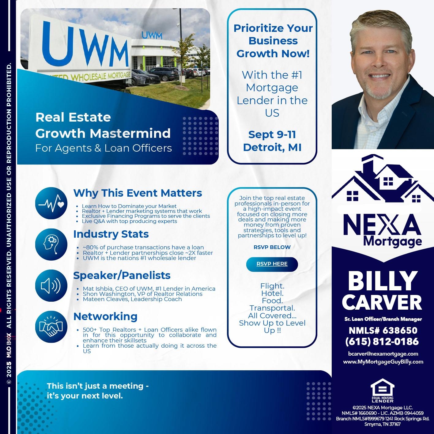 DETROIT TRIP - Billy Carver -Sr Loan Officer / Branch Manager