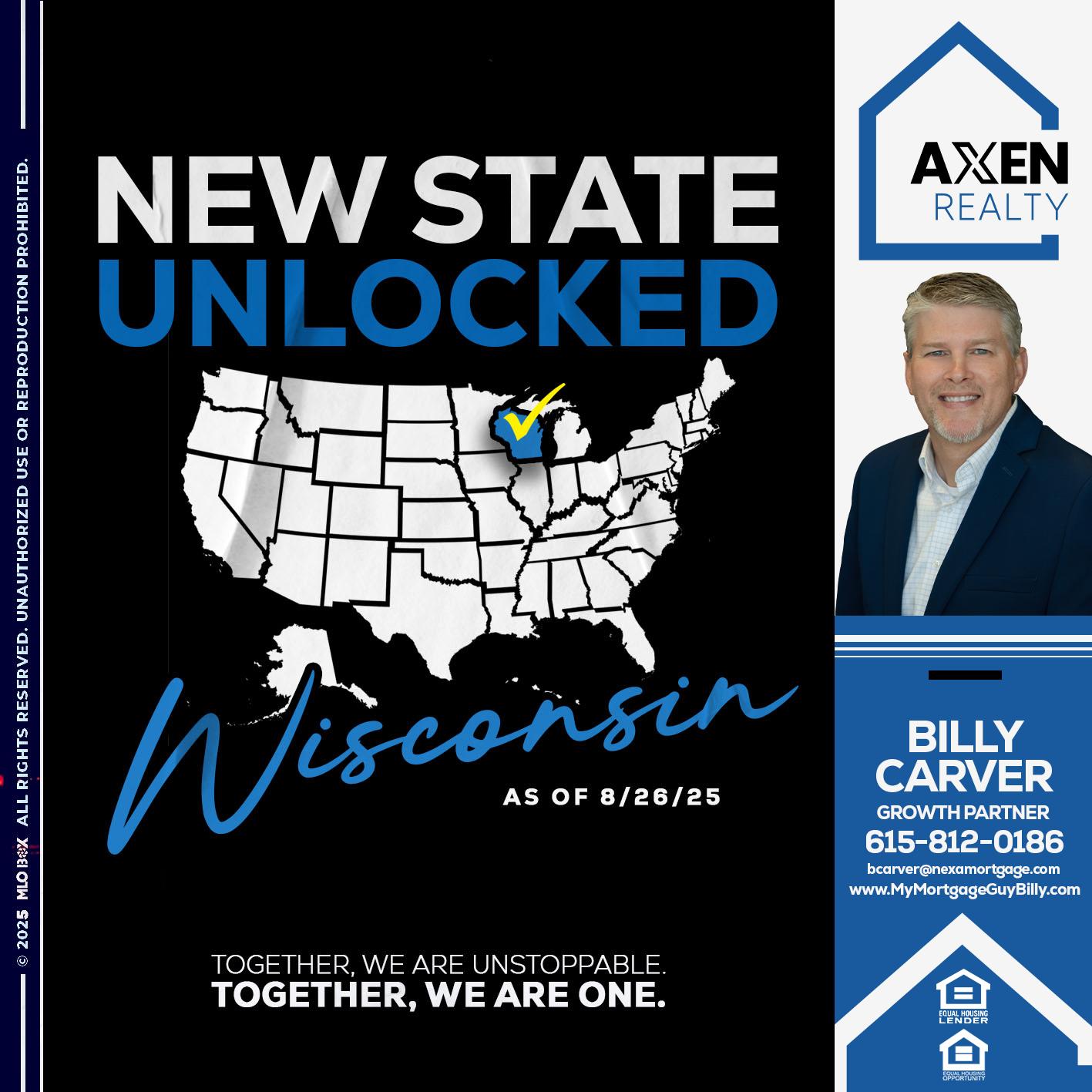 WISCONSIN - Billy Carver -Sr Loan Officer / Branch Manager