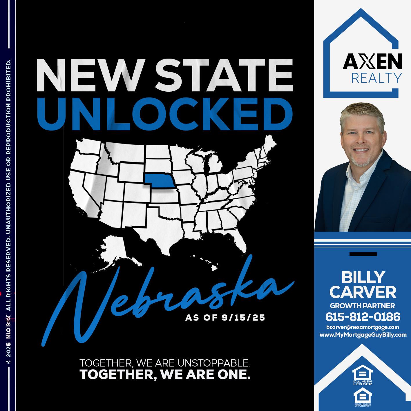 NEBRASKA UNLOCKED - Billy Carver -Sr Loan Officer / Branch Manager
