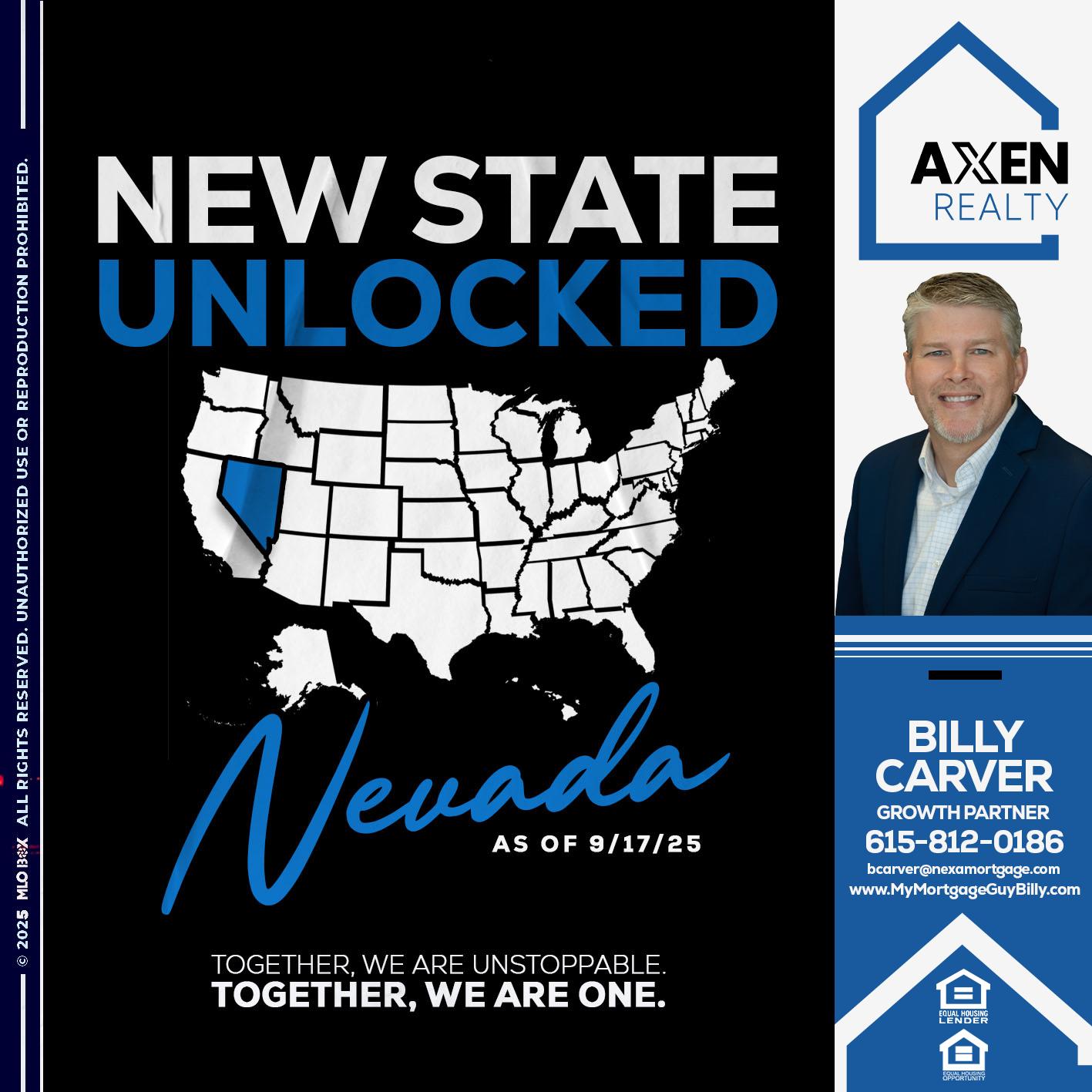 NEVADA - Billy Carver -Sr Loan Officer / Branch Manager