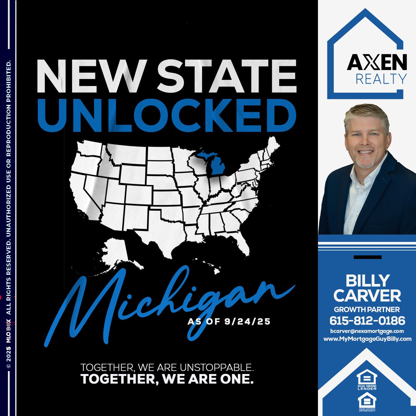 MICHIGAN UNLOCKED - Billy Carver -Sr Loan Officer / Branch Manager