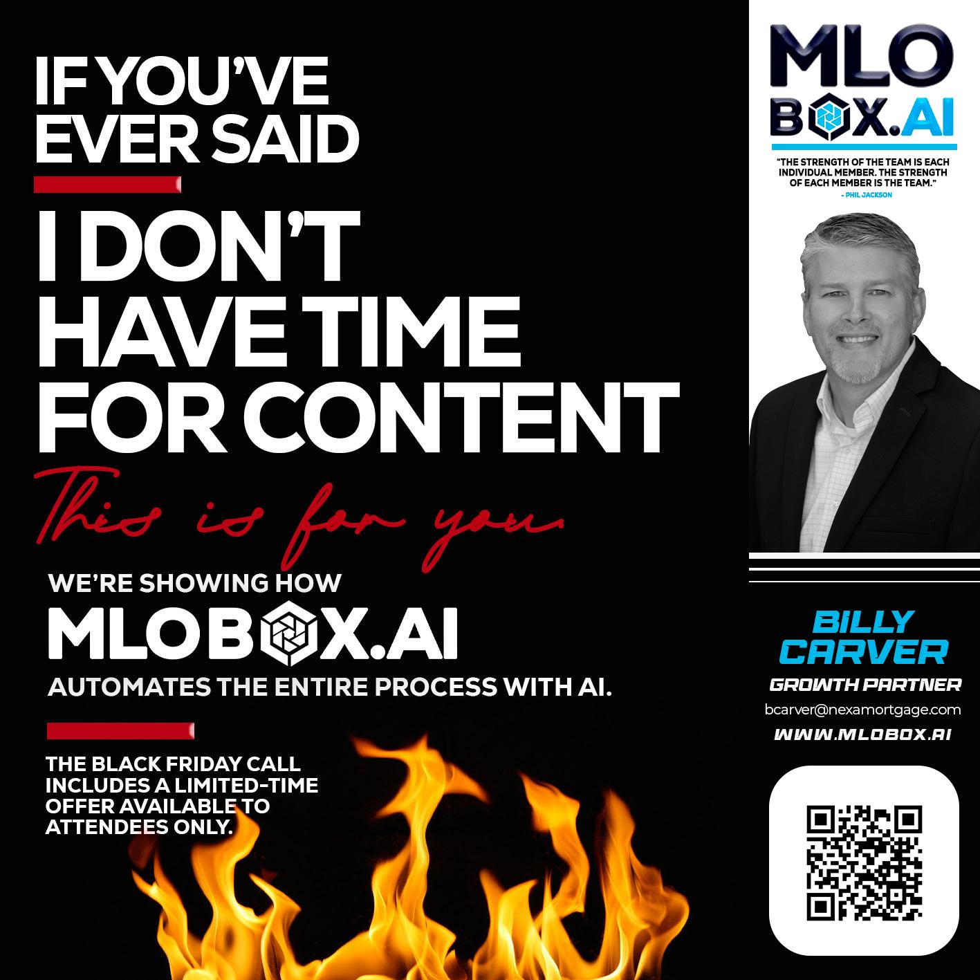 if you - Billy Carver -Sr Loan Officer / Branch Manager