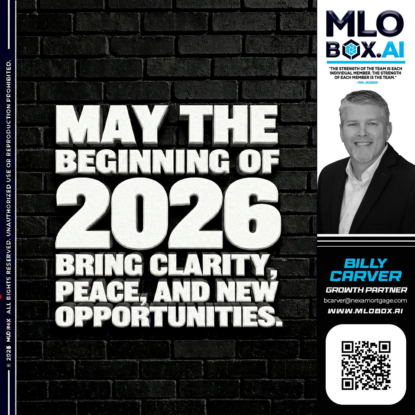 MAY THE 2026 - Billy Carver -Sr Loan Officer / Branch Manager