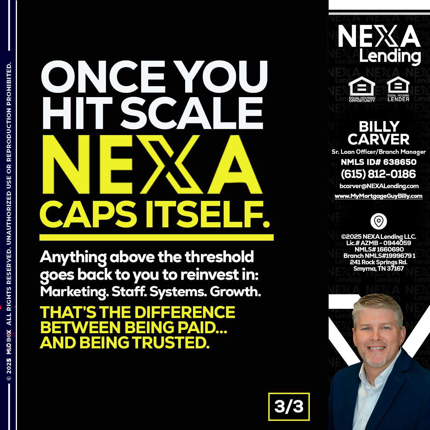 3 OF 3 - Billy Carver -Sr Loan Officer / Branch Manager