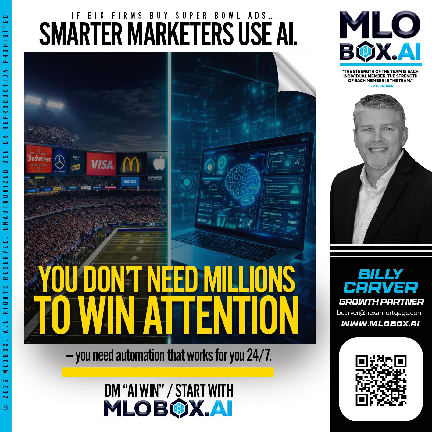 you don't need - Billy Carver -Sr Loan Officer / Branch Manager