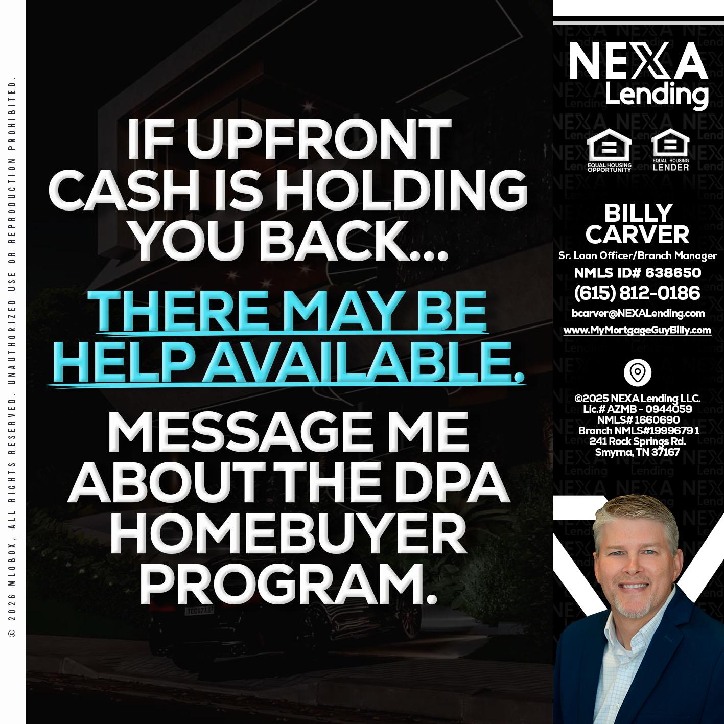 IF UPFRONT - Billy Carver -Sr Loan Officer / Branch Manager