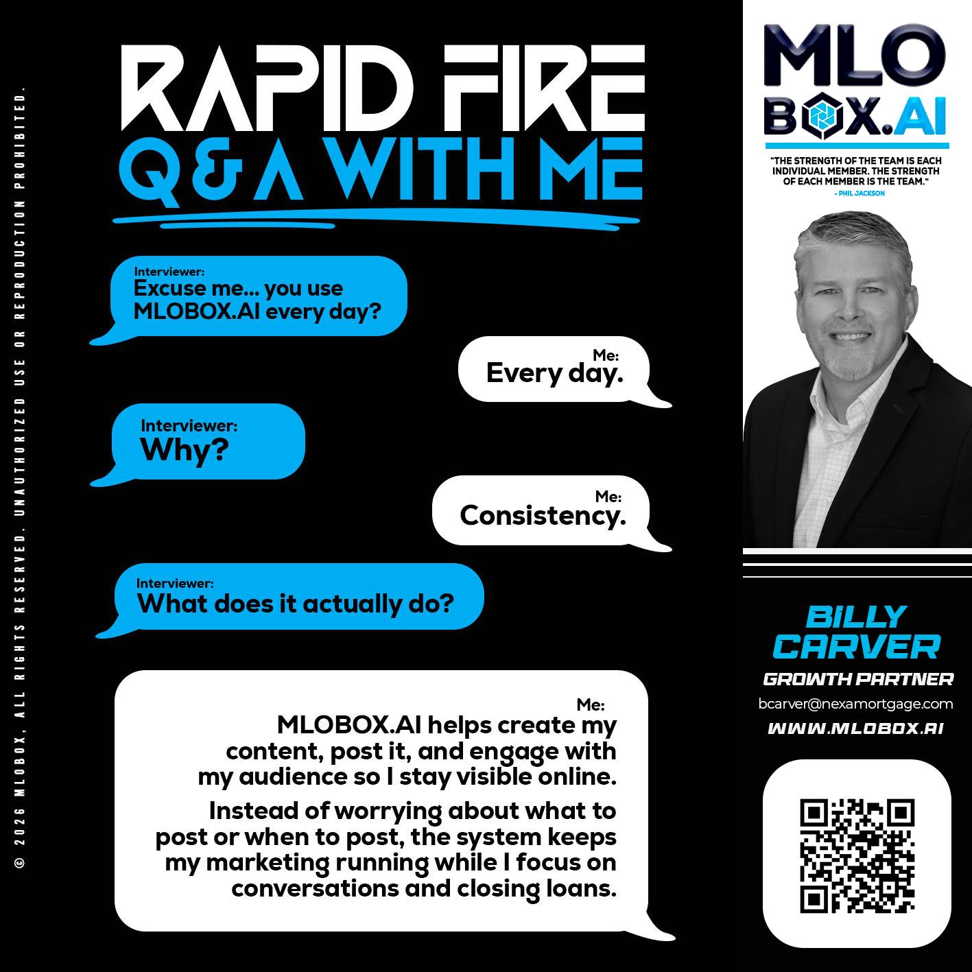 RAPID Q&A - Billy Carver -Sr Loan Officer / Branch Manager