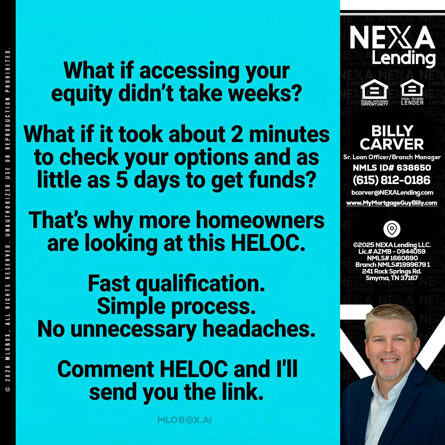 what if - Billy Carver -Sr Loan Officer / Branch Manager