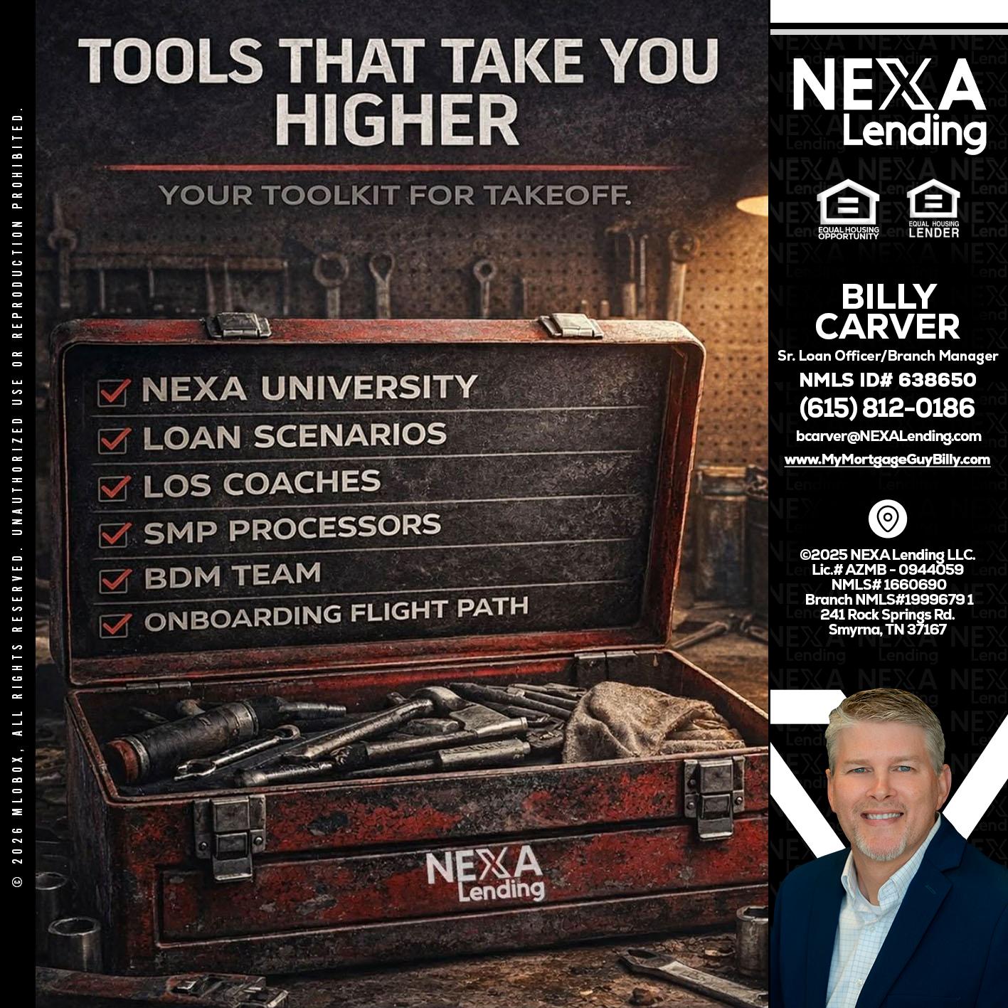 TOOLS THAT - Billy Carver -Sr Loan Officer / Branch Manager