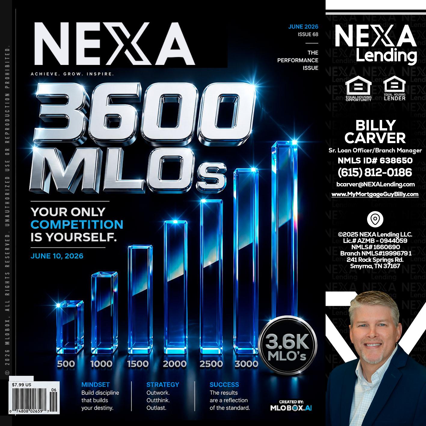 3600 MLOs - Billy Carver -Sr Loan Officer / Branch Manager