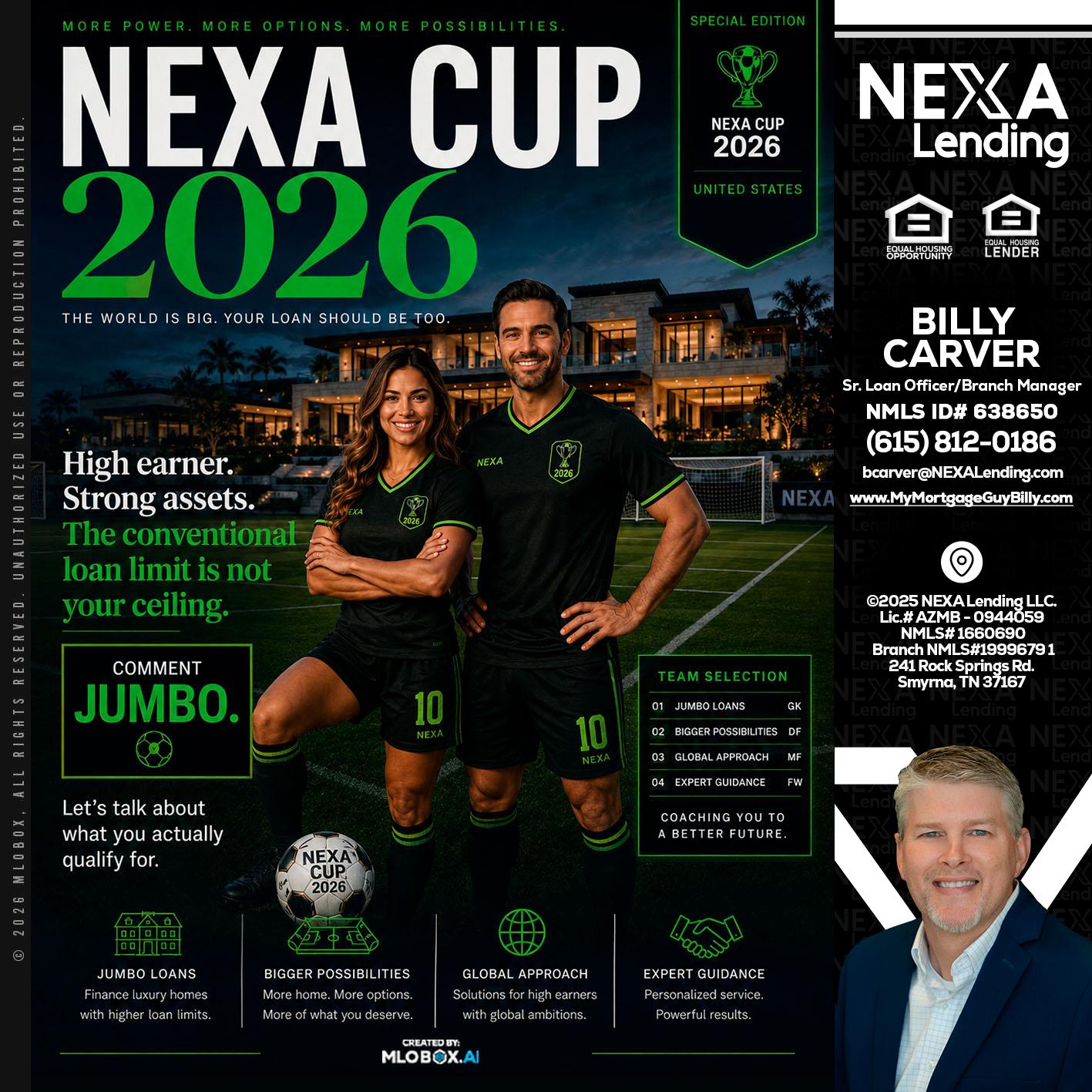 NEXA CUP 2026 - Billy Carver -Sr Loan Officer / Branch Manager