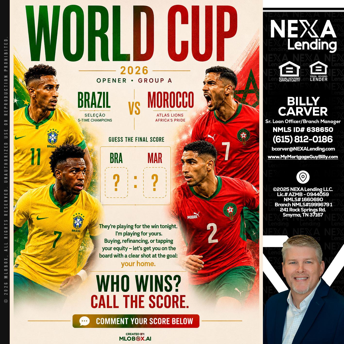 WORLD CUP - Billy Carver -Sr Loan Officer / Branch Manager