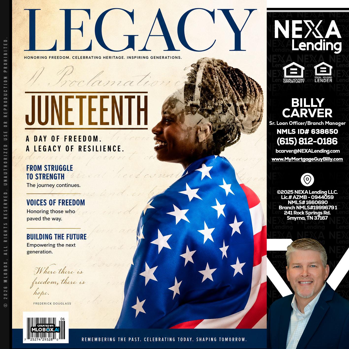 LEGACY - Billy Carver -Sr Loan Officer / Branch Manager
