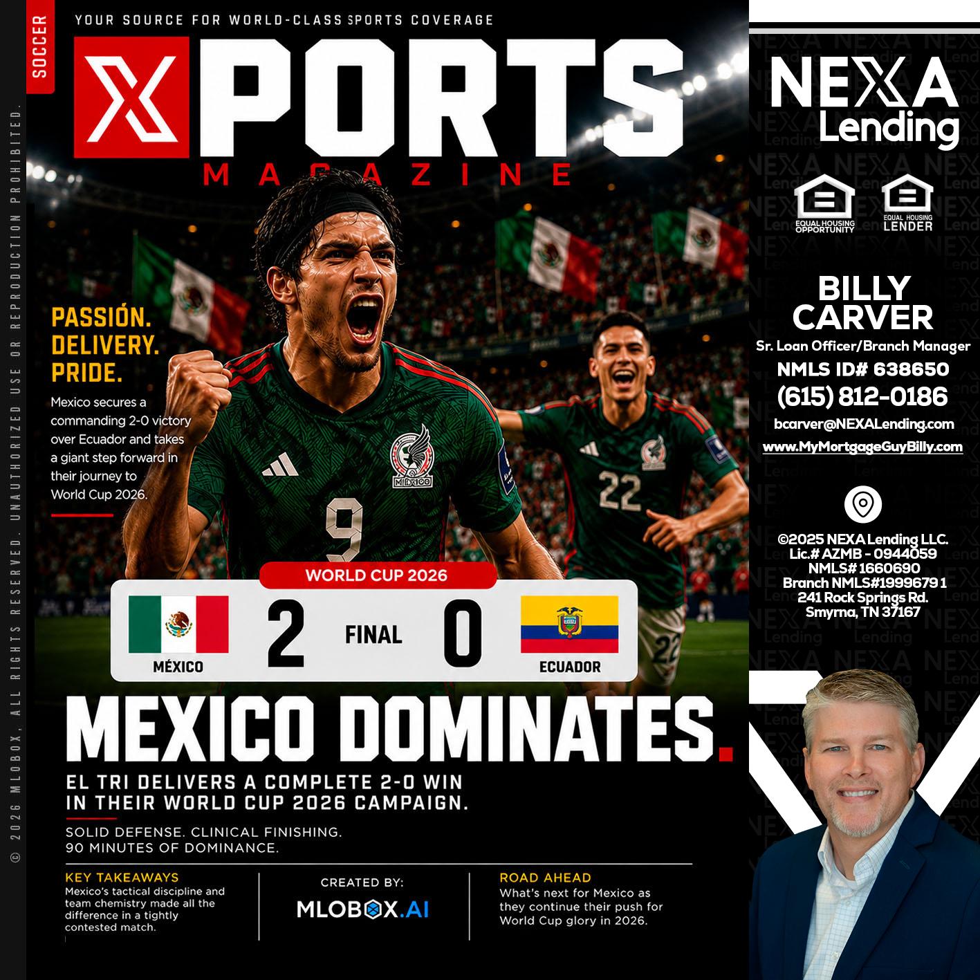 XPORTS MEX 2-0 ECUADOR - Billy Carver -Sr Loan Officer / Branch Manager