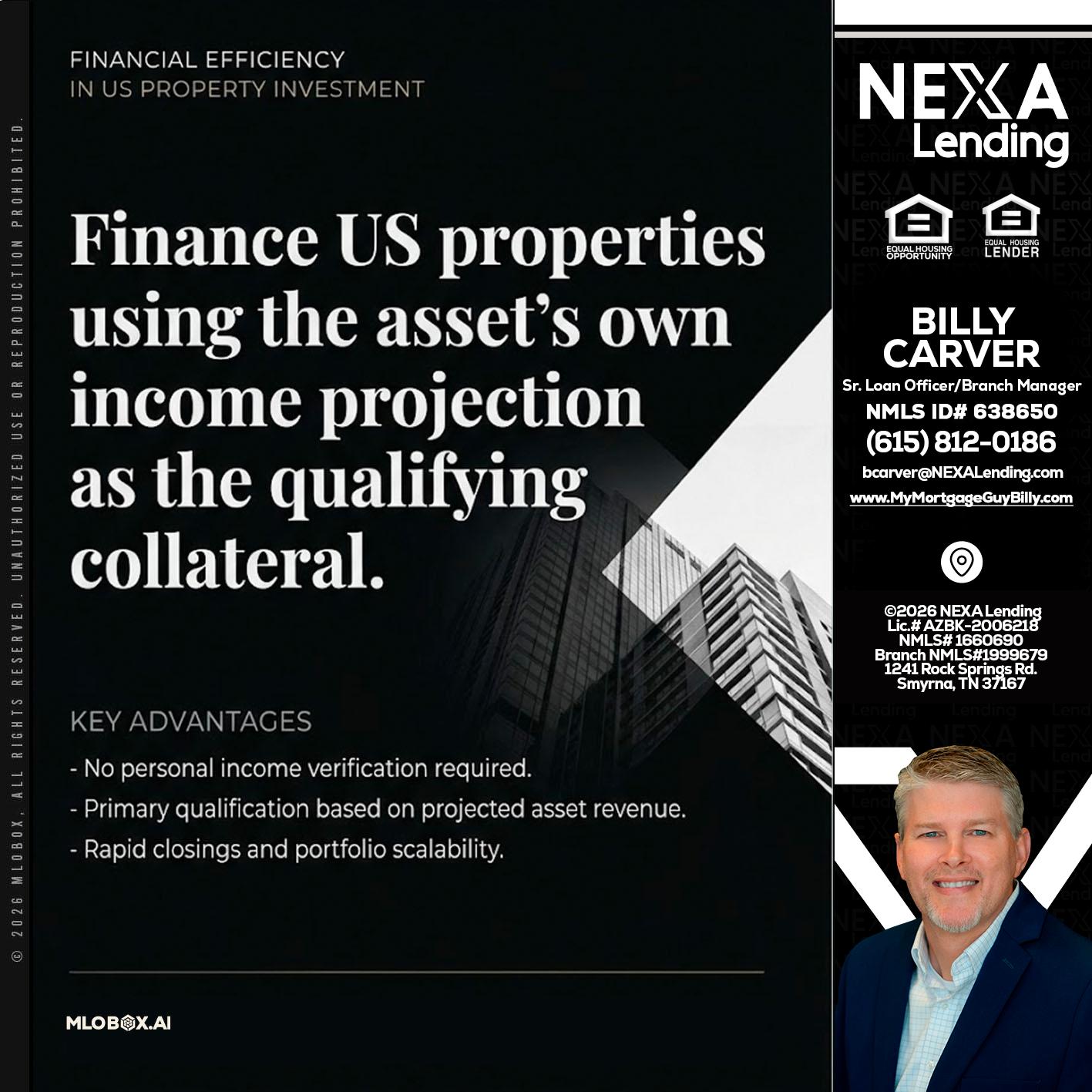 finance US - Billy Carver -Sr Loan Officer / Branch Manager